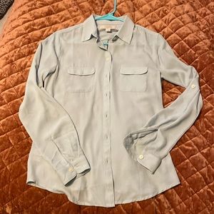 Light blue button down